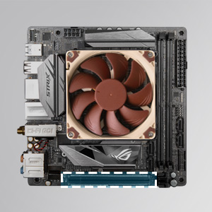 100% compatibility with PCIe cards on mini-ITX