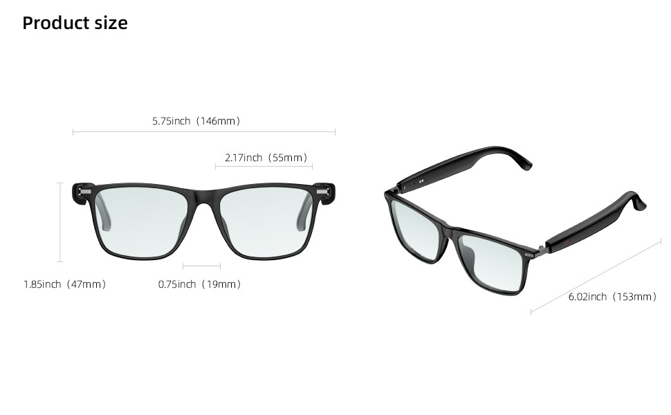 Open Ear Audio Smart Sunglasses No Camera
