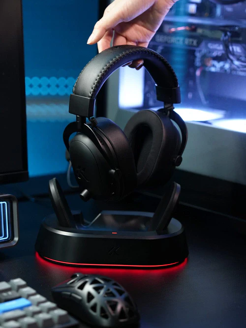 MCHOSE V9 Turbo Wireless Gaming Headset with RGB Magnetic Charging Base Station