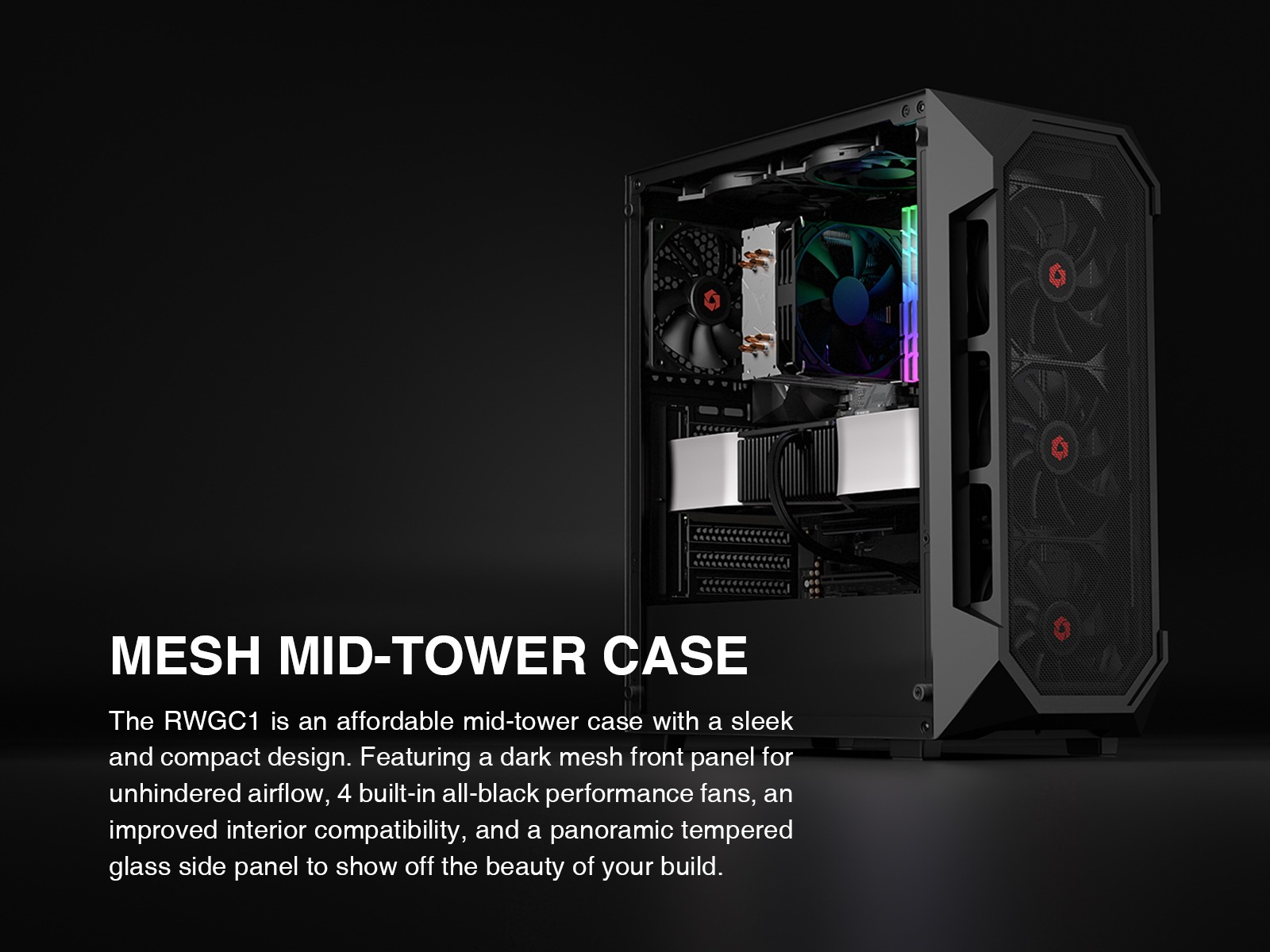 Rosewill RWGC1 ATX Mid Tower Gaming Computer PC Case