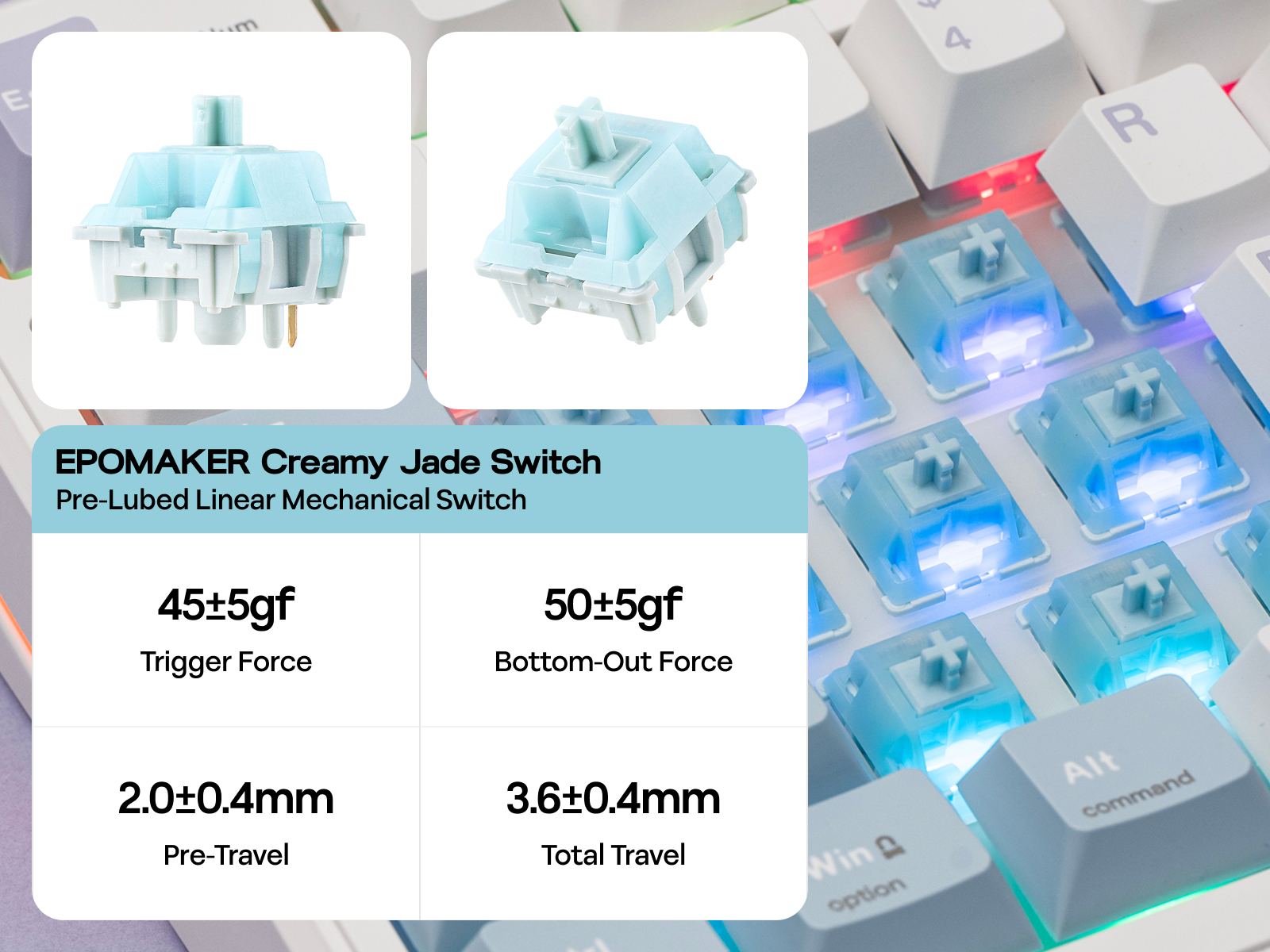 EPOMAKER TH99 PRO Creamy Jade Switch