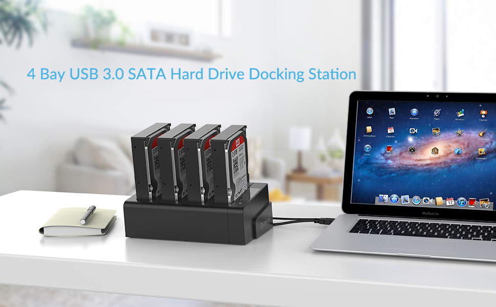 ORICO USB 3.0 to SATA I/II/III 4 Bay External Hard Drive Docking Station for 2.5/3.5 inch HDD SSD wi