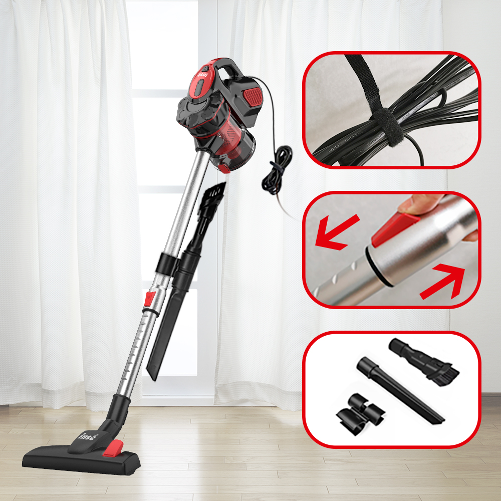 INSE Vacuum Cleaner Corded 18KPA Suction Stick Vacuum Cleaner with 600W  Motor Multipurpose 3 in 1 Handheld Corded Vacuum Cleaner - I5 