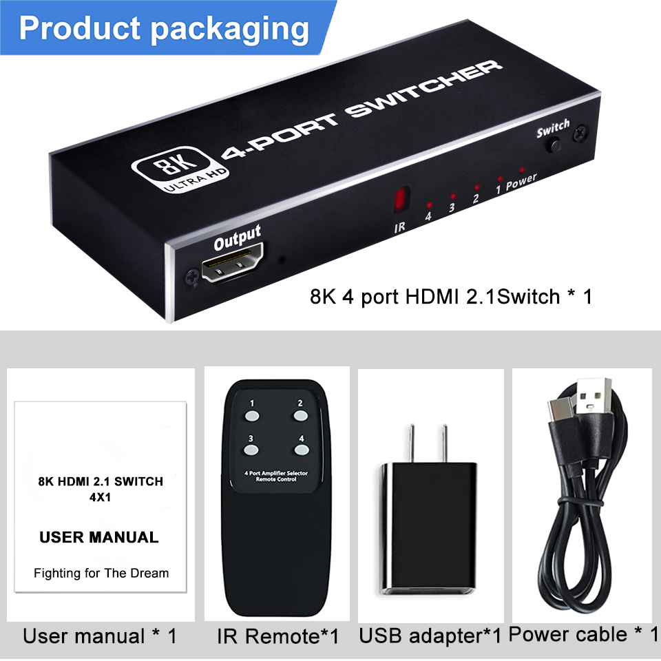 HDMI Splitter 1 in 2/4 Out