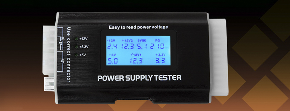 1pc 20/24 Pin PC Power Supply Tester Outils De Diagnostic