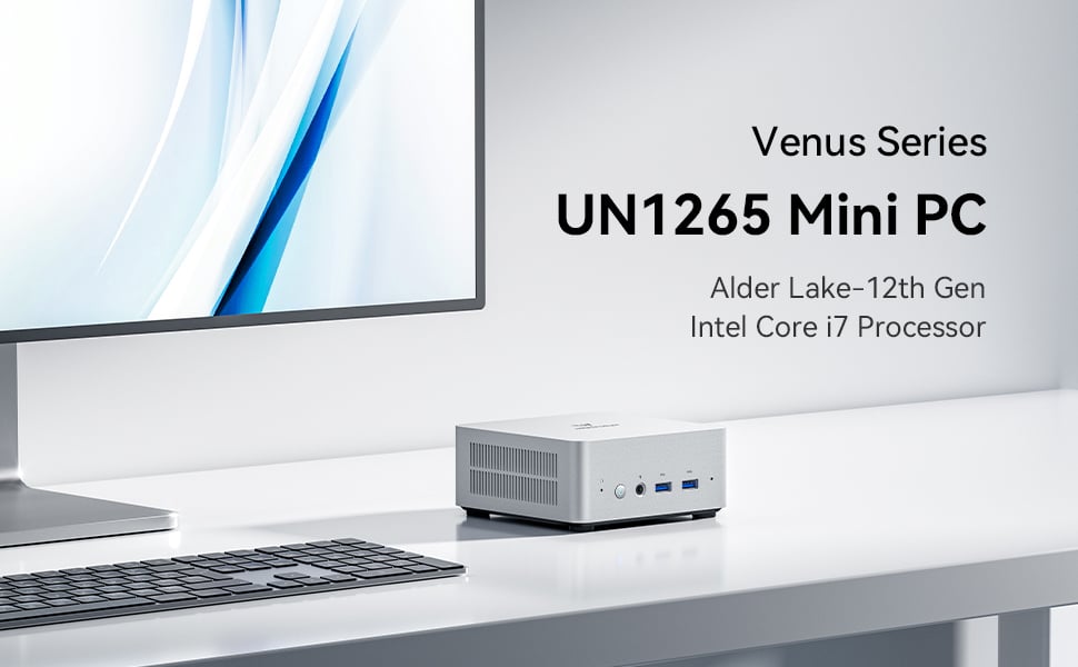 MINISFORUM Venus UN1265 Mini PC Intel Core i7 12650H, 10Cores