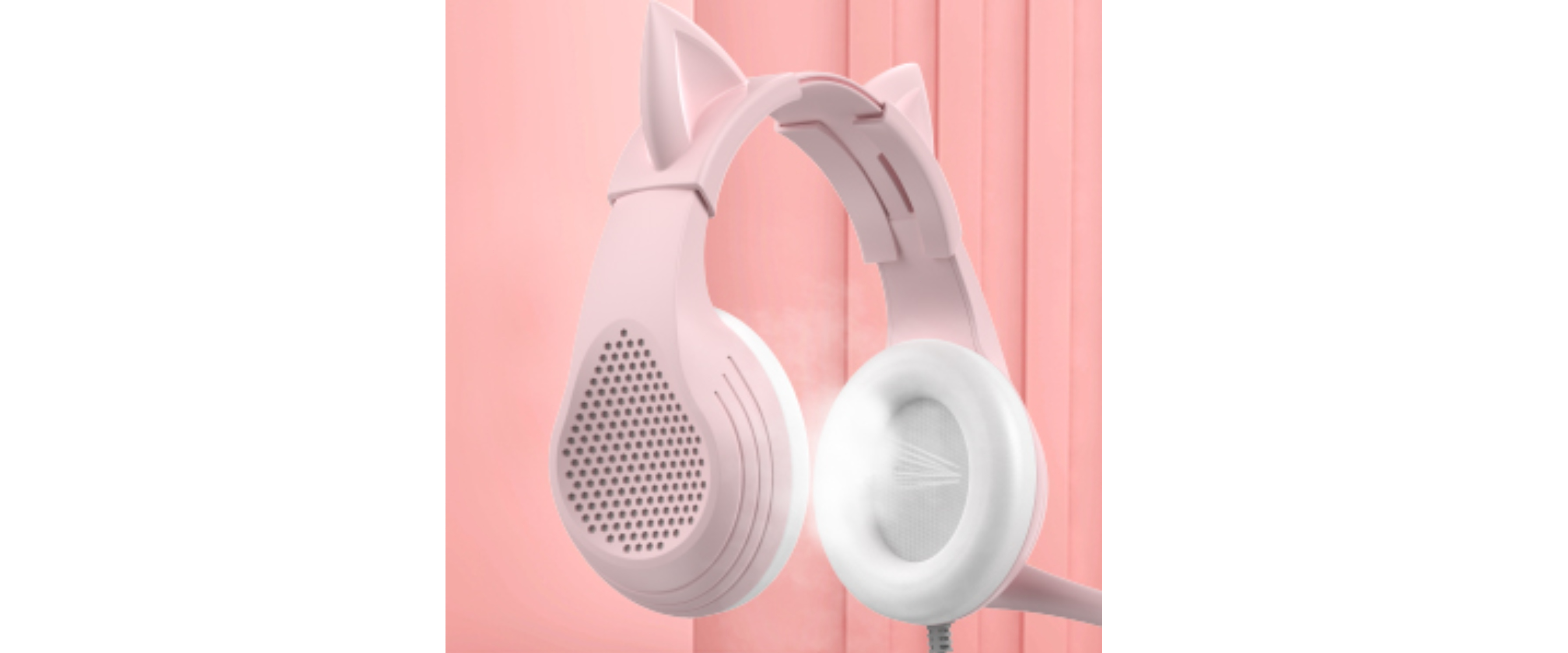 Anivia cat ear gaming headphone, soft breathable memory ear cushions