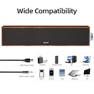 Our wired computer speakers come with 3.5mm audio interface which are compatible with desktops, PCs,