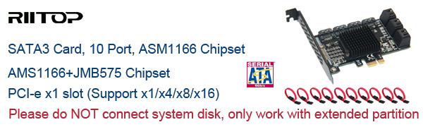 PCIe SATA Card 10 Port