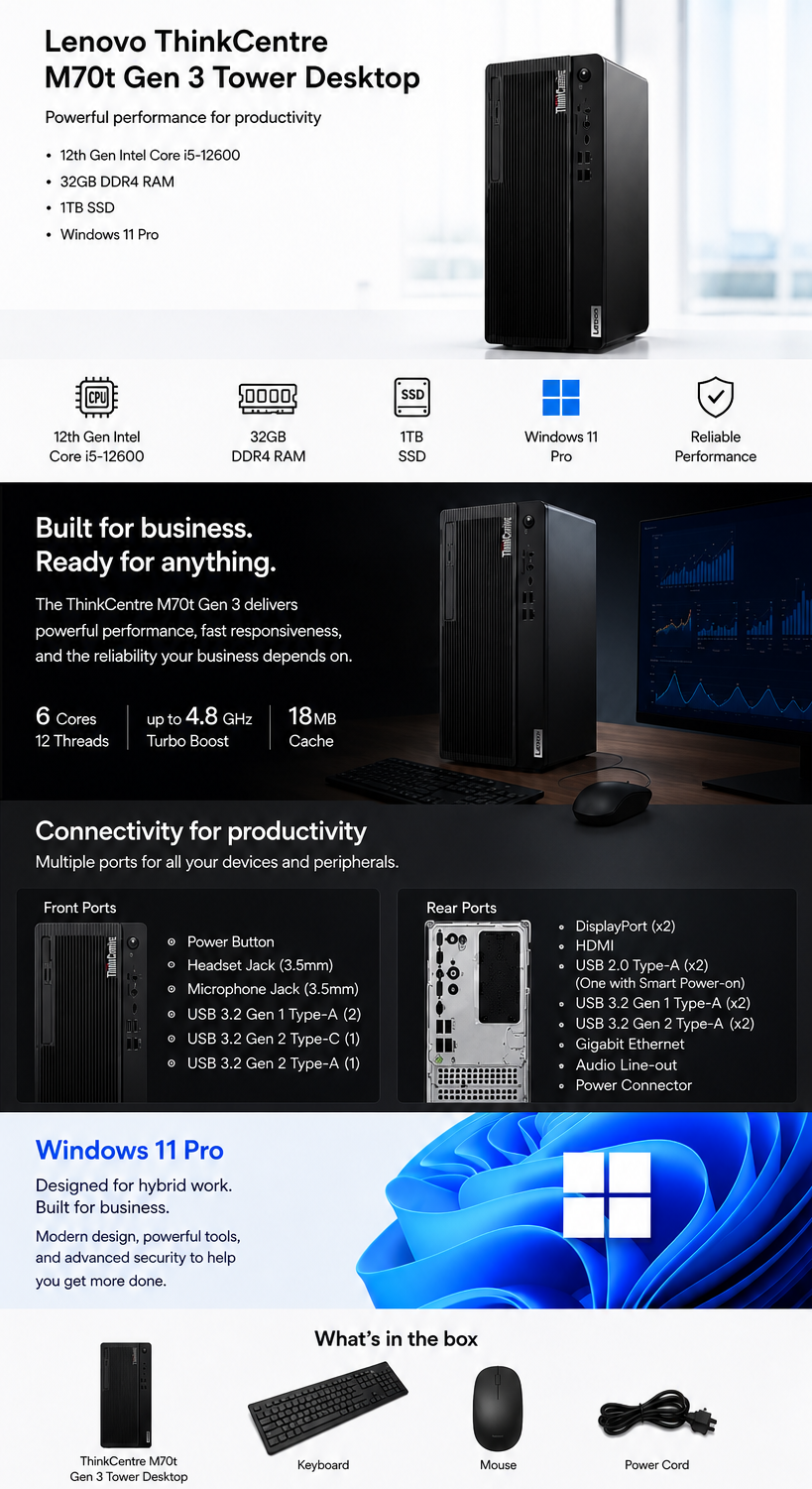 Lenovo ThinkCentre M70t Gen 3
