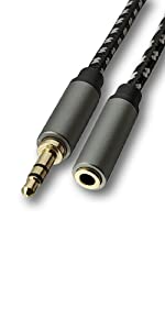 SatelliteSale 3.5mm Aux Nylon Stereo Extension Cable