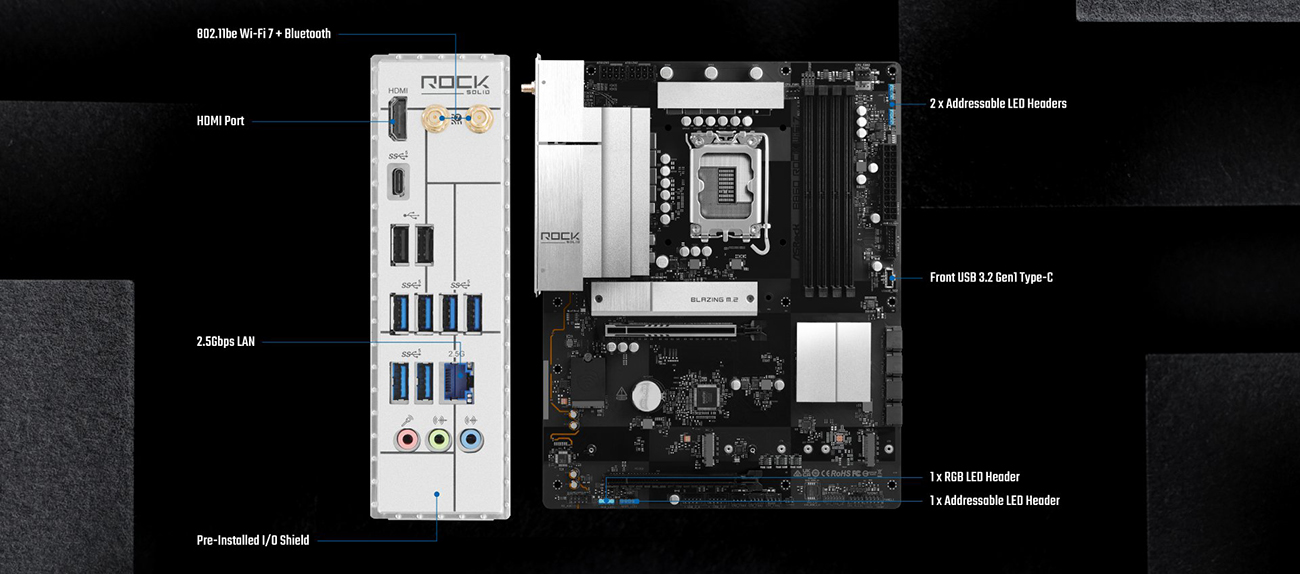 ASRock B860 Rock WiFi 7 Motherboard