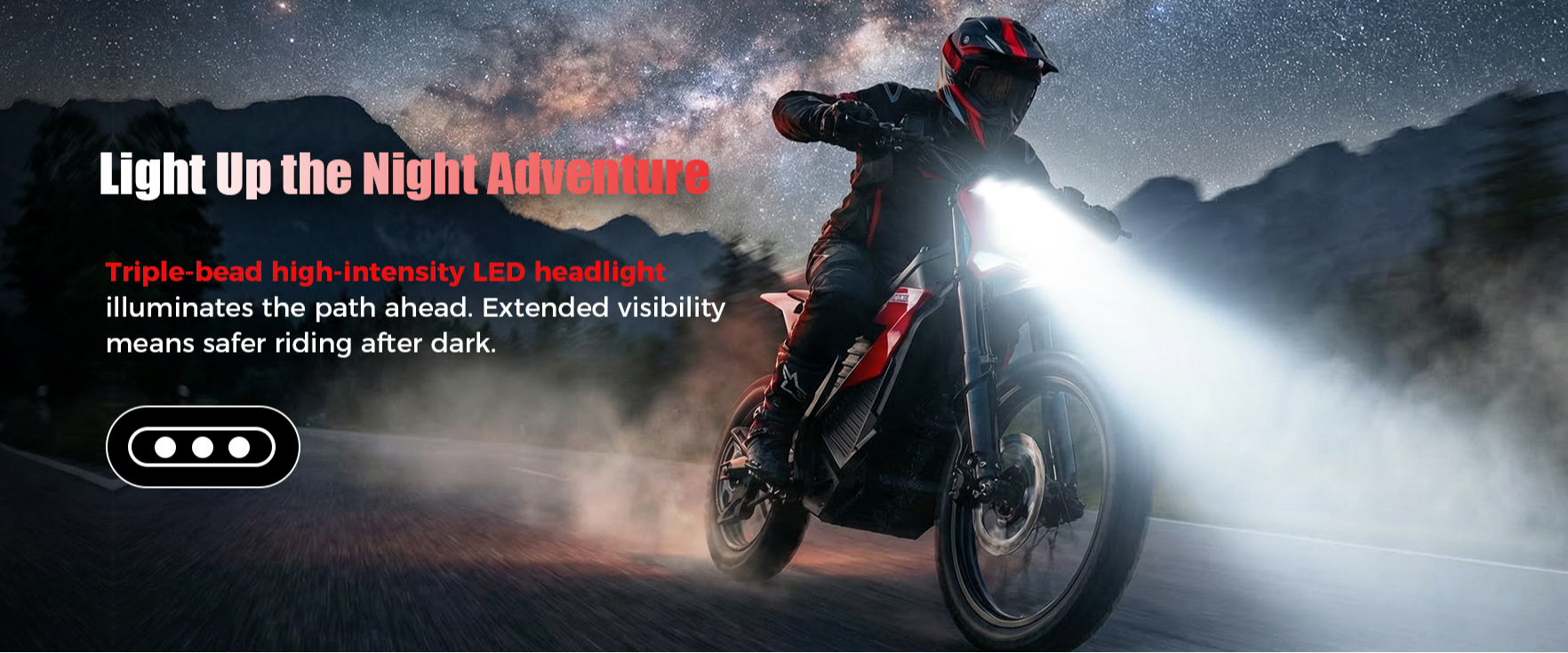 MEGAWHEELS D2 dirt bike headlight