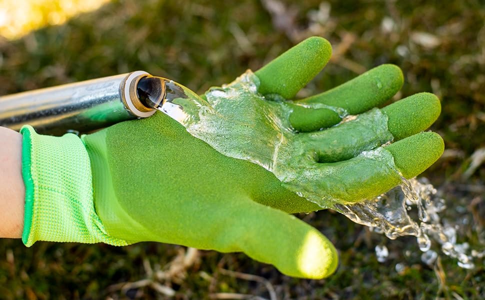 EndurancePro Aqua Gardening Gloves with Double Microfoam Latex Coating