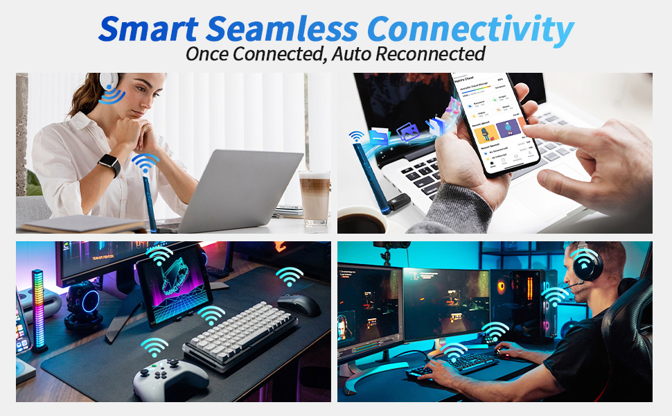 Long Range BT609 Bluetooth Adapter: The USB Bluetooth 6.0 dongle uses Class 1 radio technology, equ