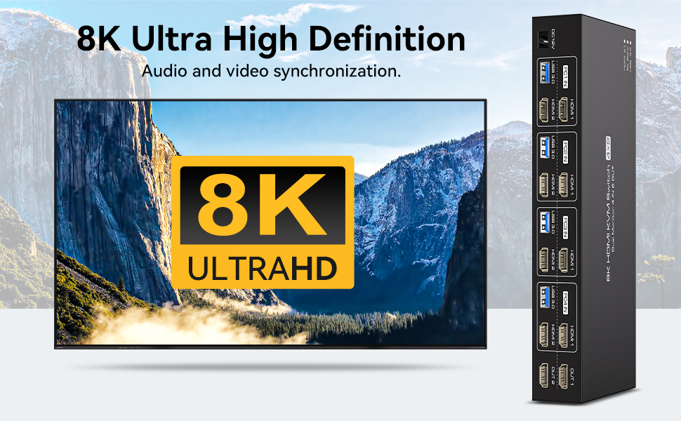 8K@60Hz Ultra-High Definition Resolution