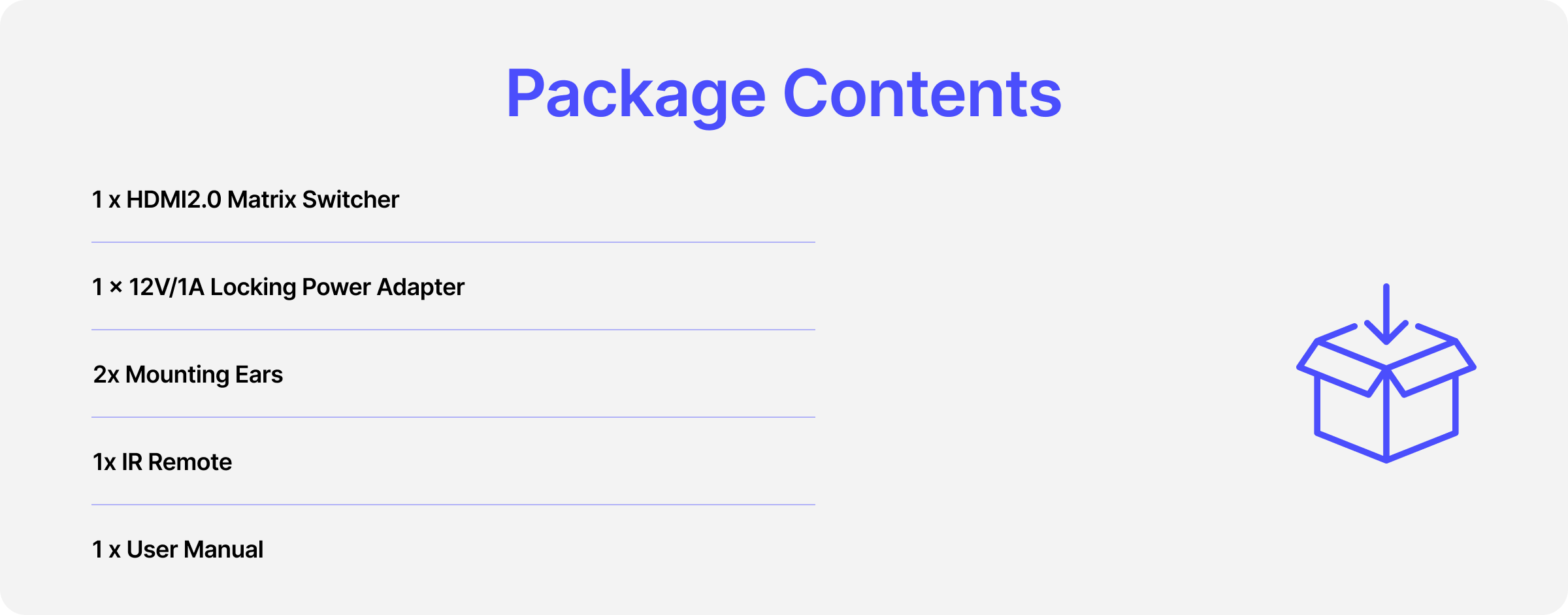package contents