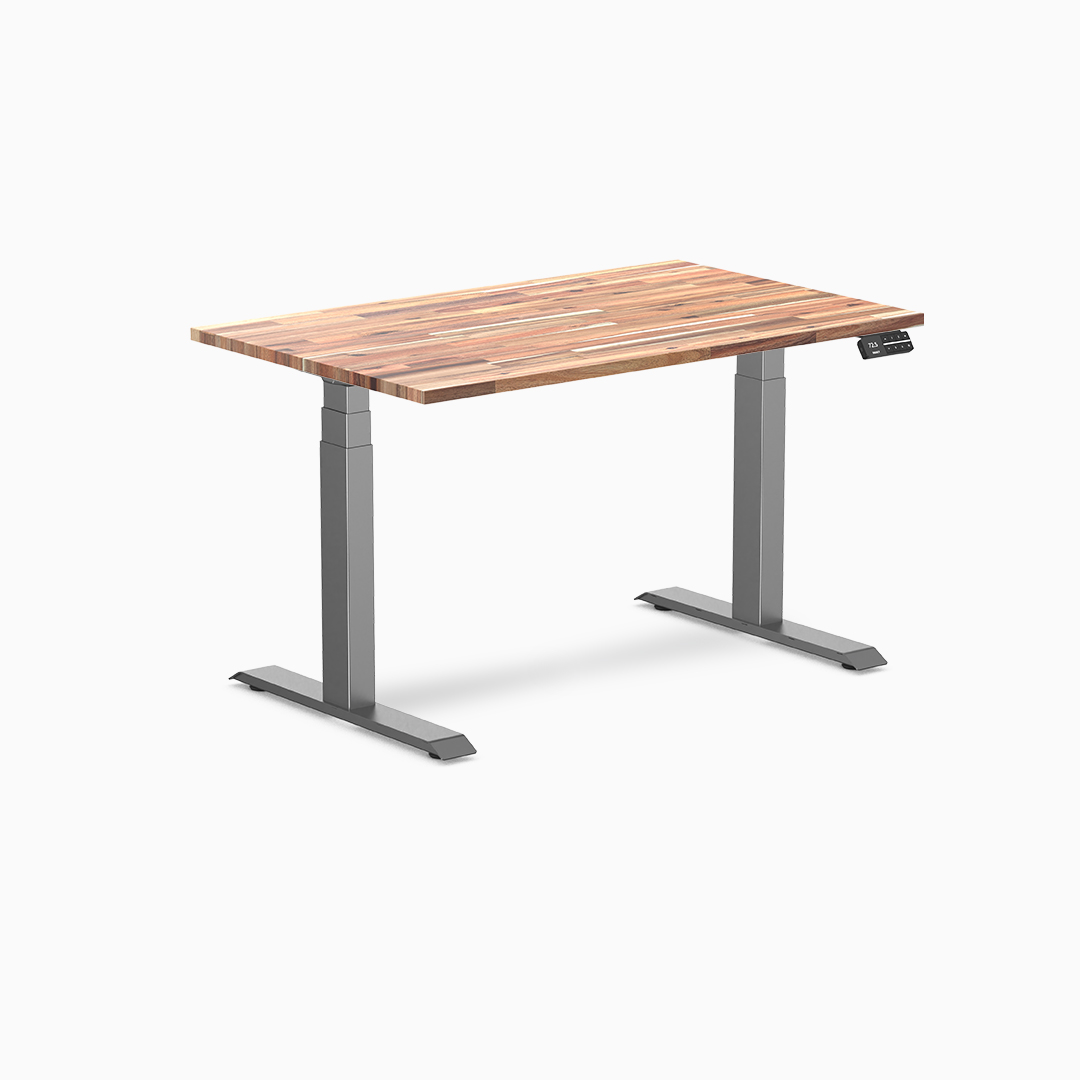 sit stand desk, standing desk, height adjustable desk, ergonomic desk, dual motor, softwood desk