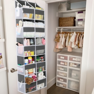 Over Door Organizer, 5-Tier Large Back of Door Closet Organizer