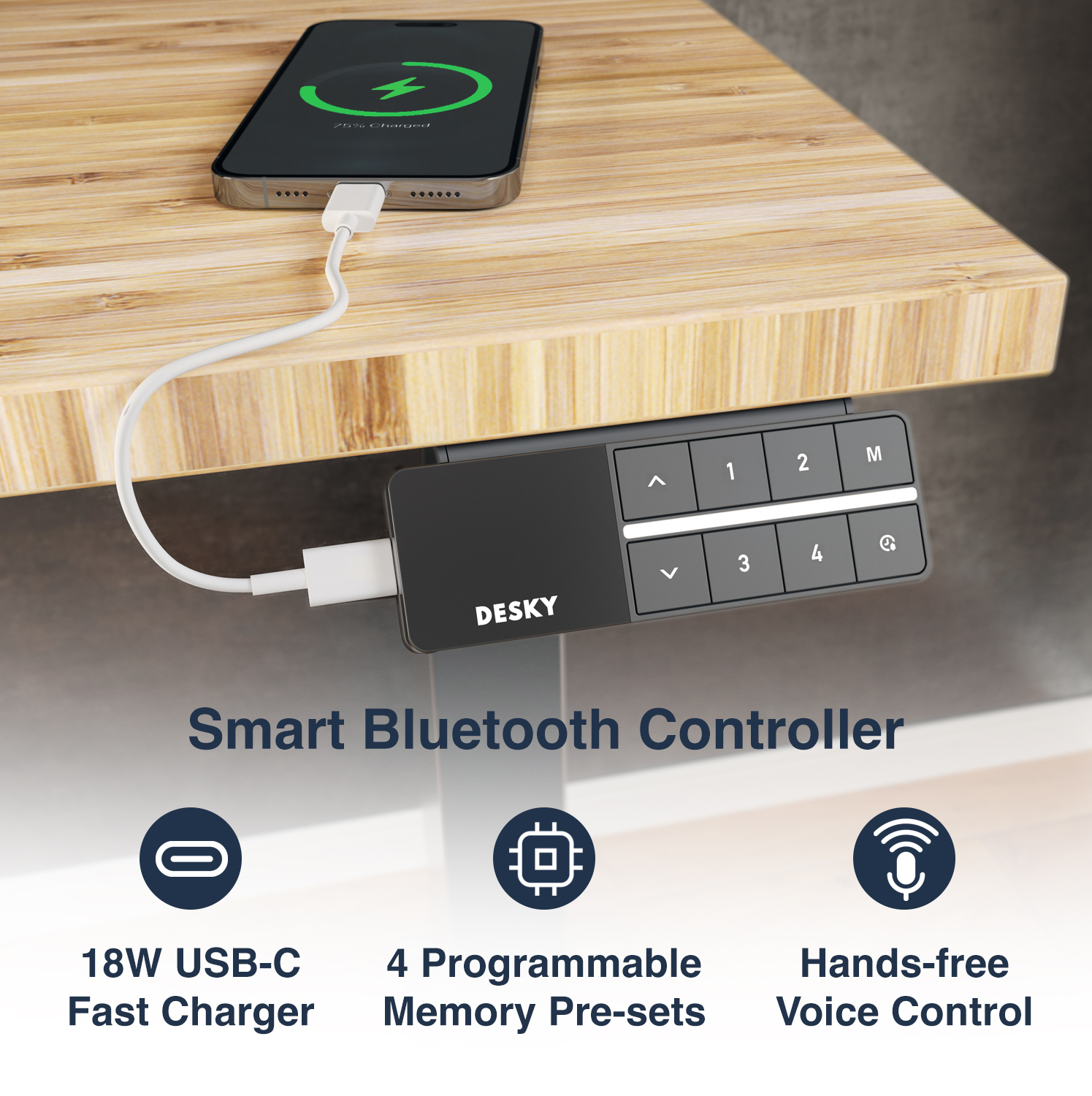 mini standing desk, small sit stand desk, bamboo standing desk, compact desk, height adjustable desk