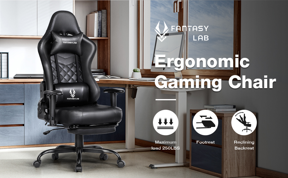 Gaming Chair with Footrest Office Chair Computer Chair