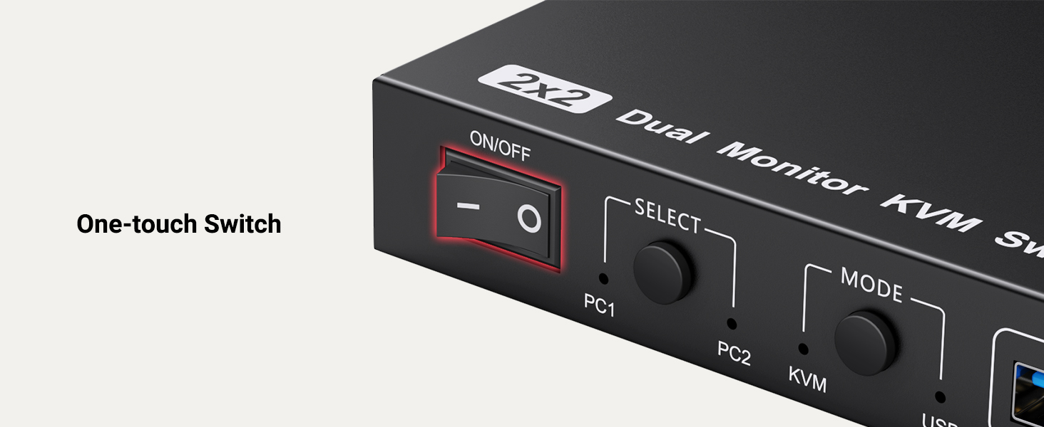 DP KVM Switch 2 Monitors 2 Computers Displayport with Audio, 8K@30Hz 4K@144Hz USB 3.0 Dual Monitor D