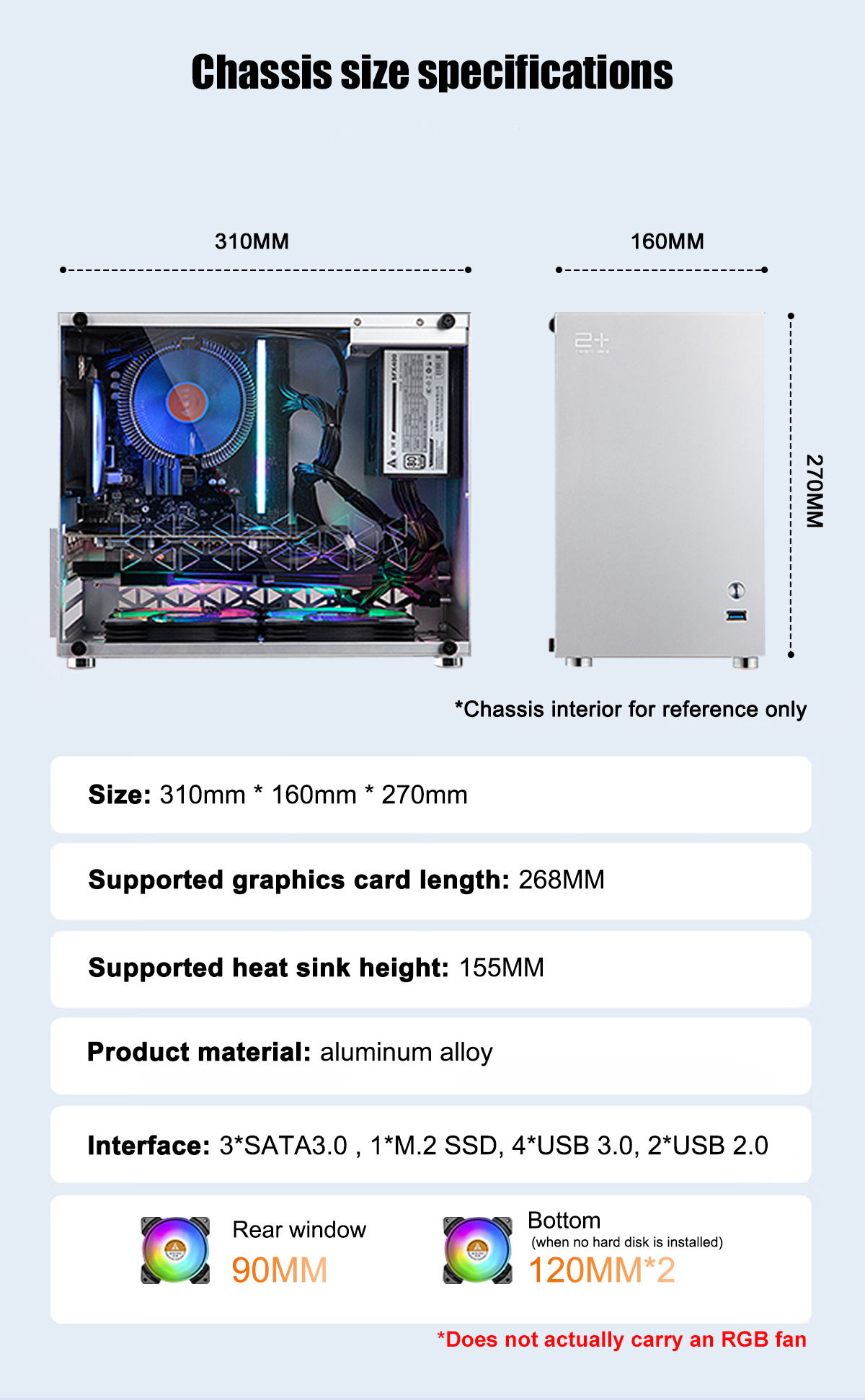 Chassis size specifications