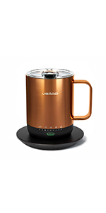  VSITOO S3 Temperature Control Smart Mug 2 with Lid, Self  Heating Coffee Mug 10 oz, LED Display, 90 Min Battery Life - App&Manual  Controlled Heated Coffee Mug - Improved Design 