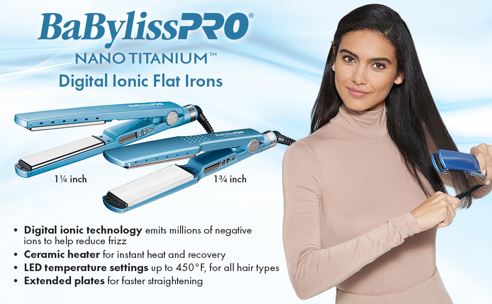 BaByliss Pro Nano Titanium Vented Ionic Flat Iron