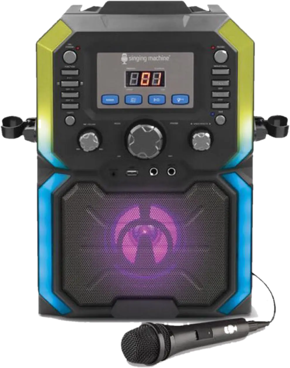 Singing Machine SML271BK CDG Bluetooth Karaoke Machine with lights