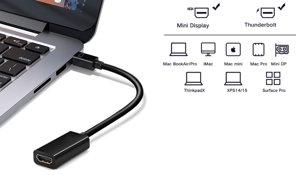 Mini DisplayPort to HDMI adapter