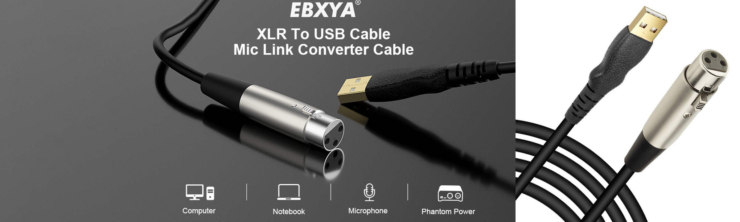 The 48v condenser microphone needs to be connected to the phantom power supply to work