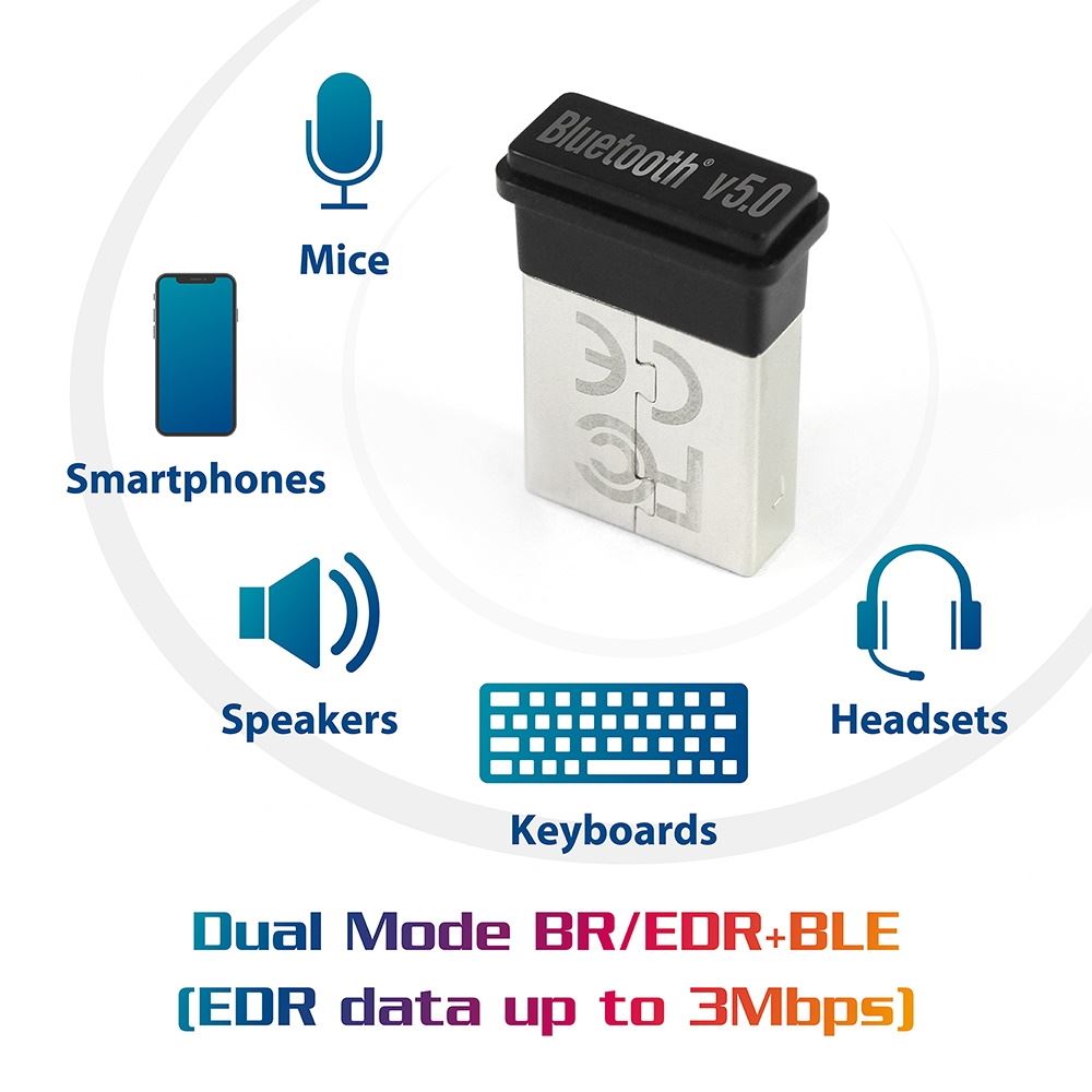 Dual Mode BR/EDR+BLE  (EDR data up to 3Mbps)