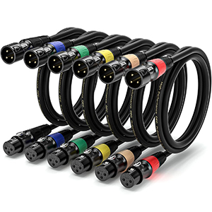 XLR Cables  Standard XLR Male to Female Microphone Cable with 3-Pin Balanced Shielded XLR Speaker