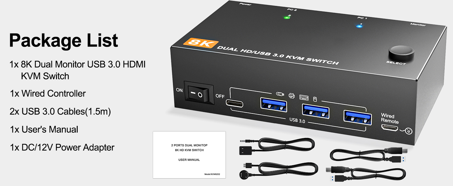 2 Display Model for the Dual Monitor KVM