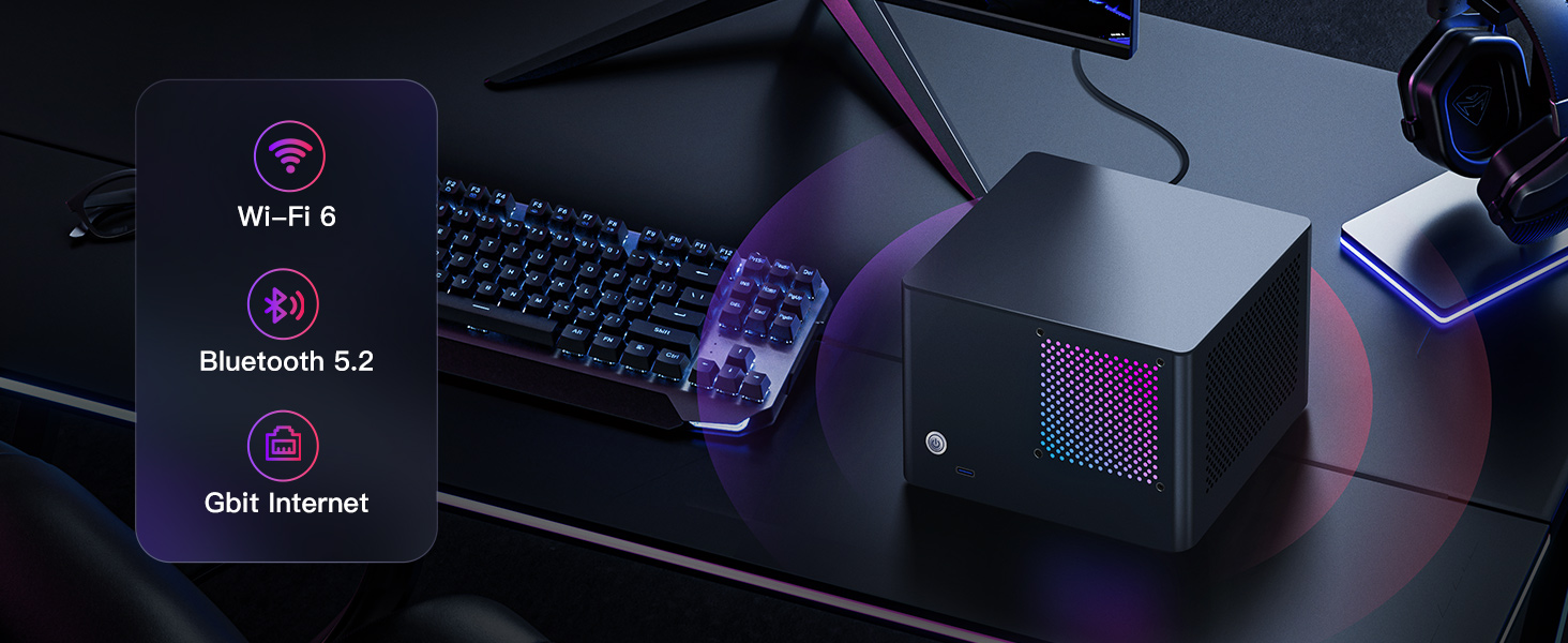 Cheap Mini Gaming PC ITX Tower Desktop Computers Windows 11 Prebuilt SSD NAS Computadora De Escritor