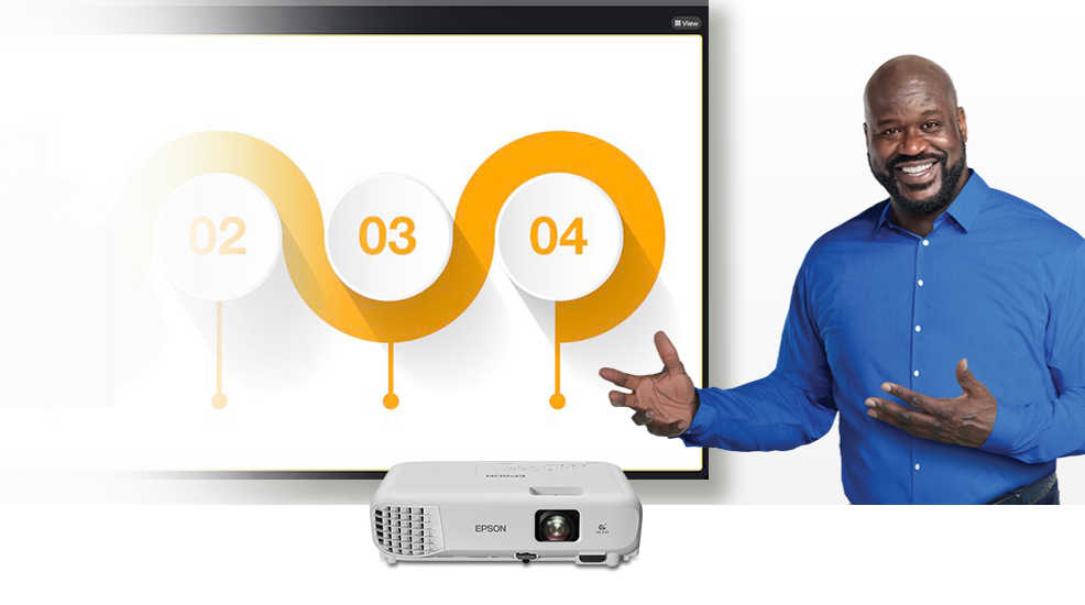 EPSON EX3290 4000-Lumen WXGA 3LCD Projector (V11HB57020) - White