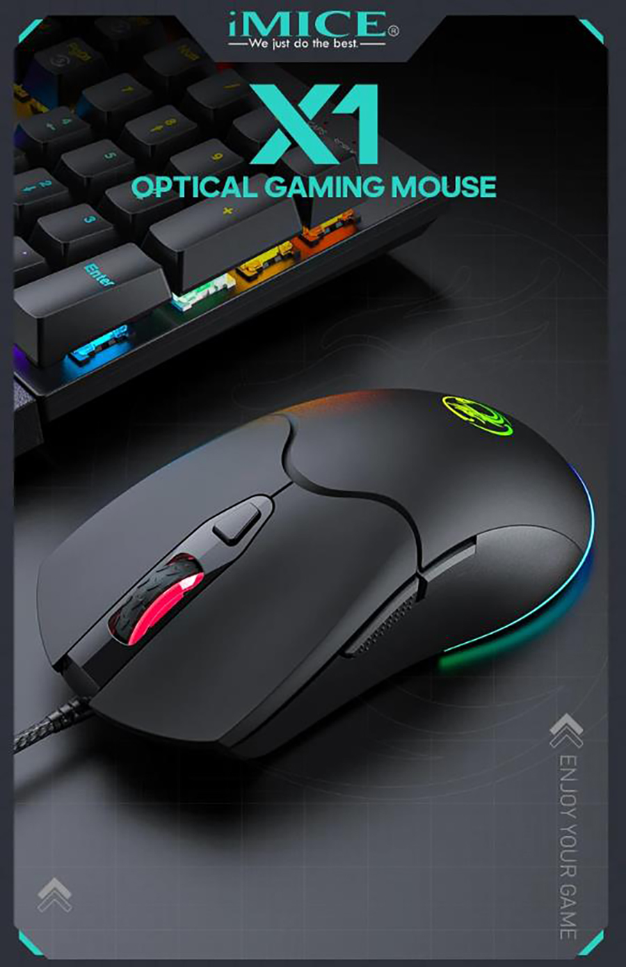Gaming Mouse Wired, USB Gaming Mice Breathing RGB LED Plug Play