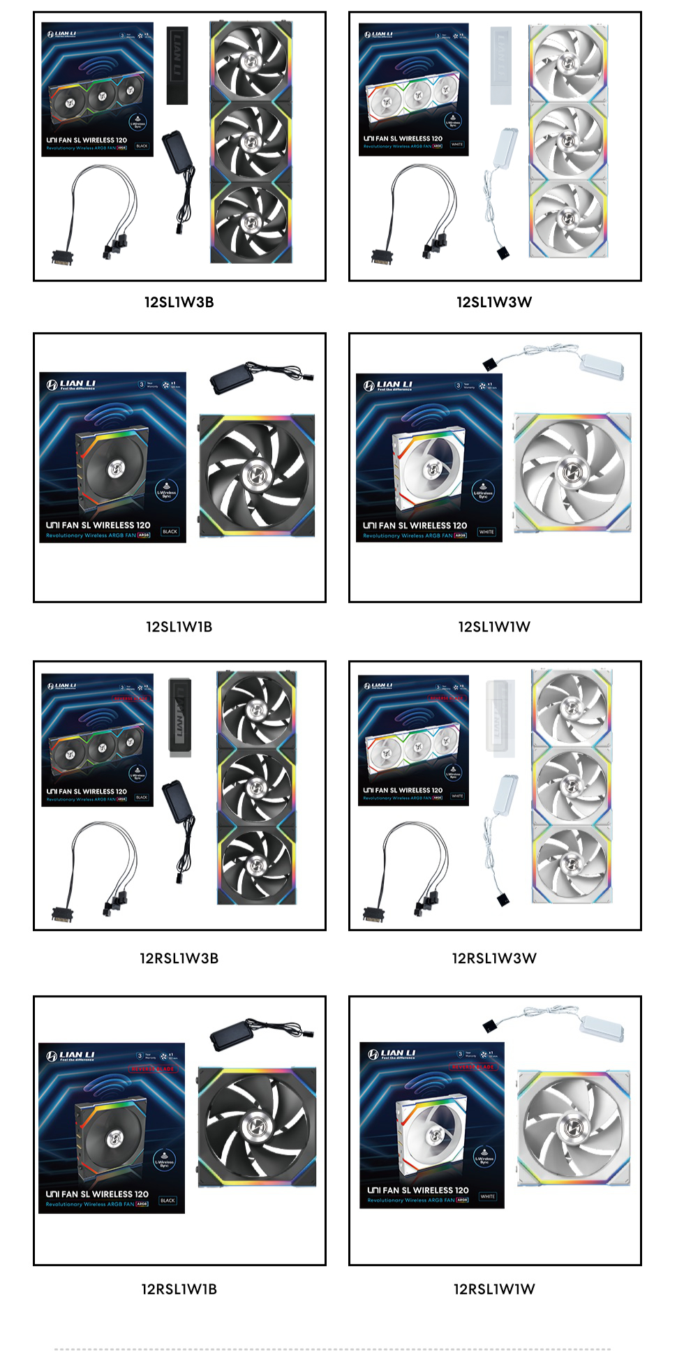 UNI FAN, SL WIRELESS, RGB, LCD, Reverse, Fan, Controller