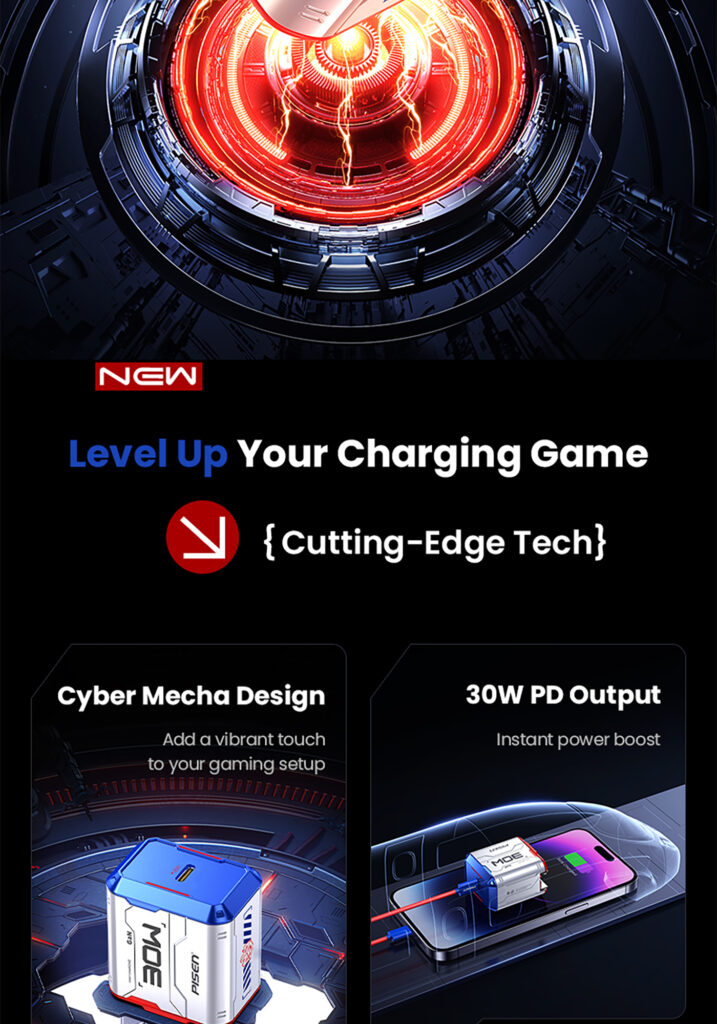 PISEN Gamer Lite 30W 1-Port GaN Fast Charger