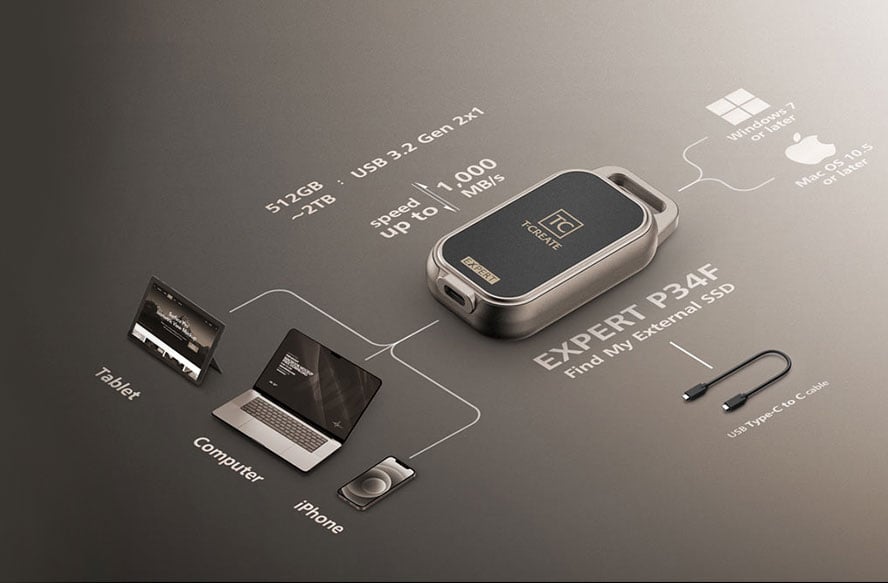 Team Group EXPERT P34F Find My External SSD