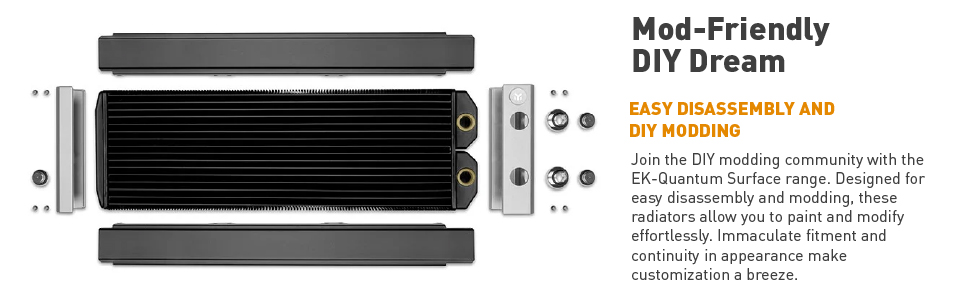 EKWB EK-Quantum Surface P360M 360mm Radiator - Black - Newegg.com