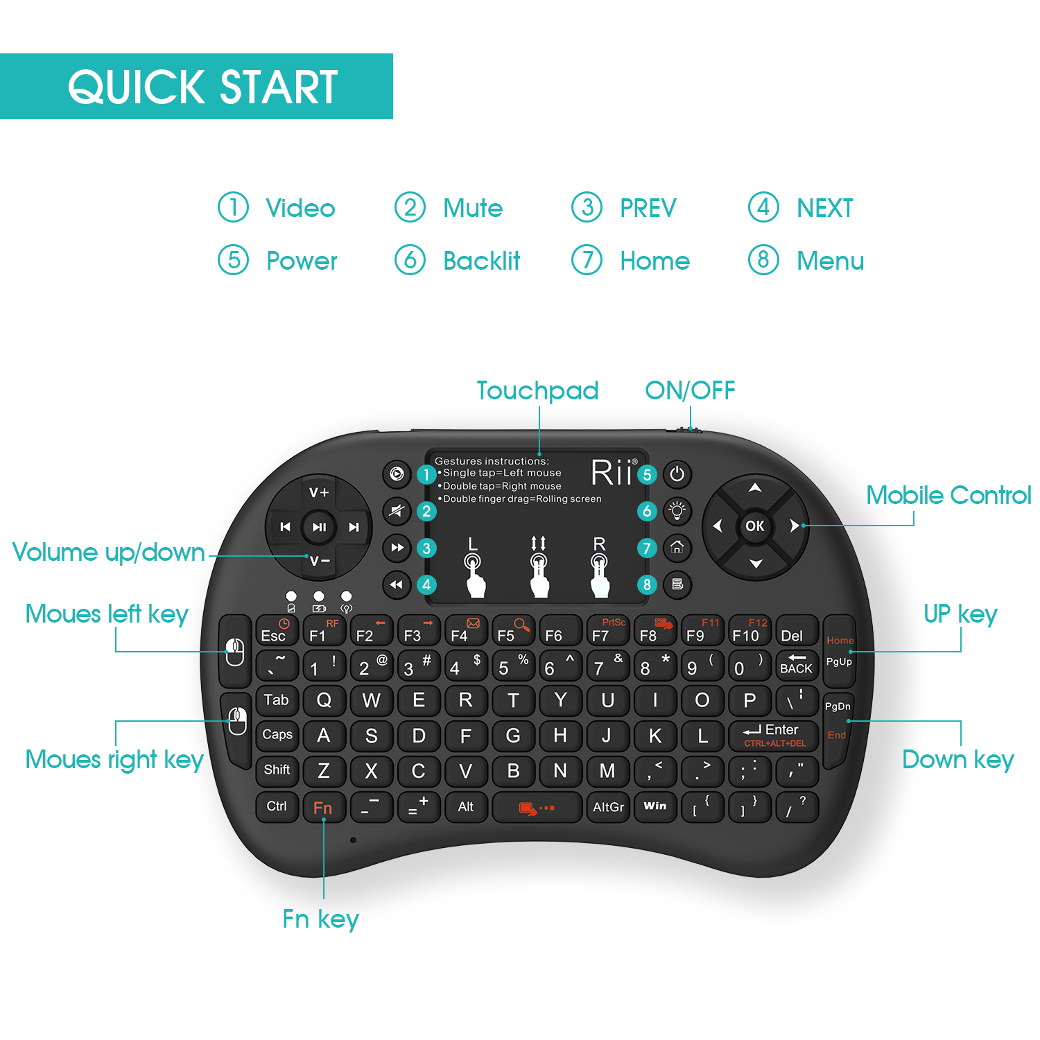 Mini Wireless Keyboard