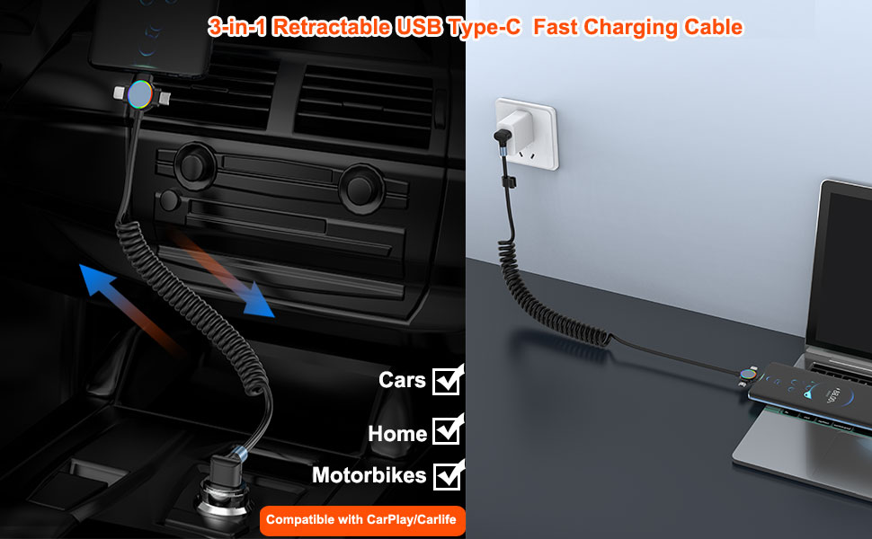 retractable usb c