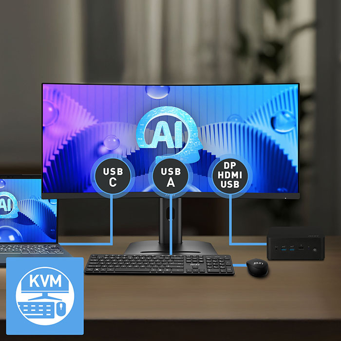 MSI PRO MP341CQPHG E12 Curved Computer Monitor