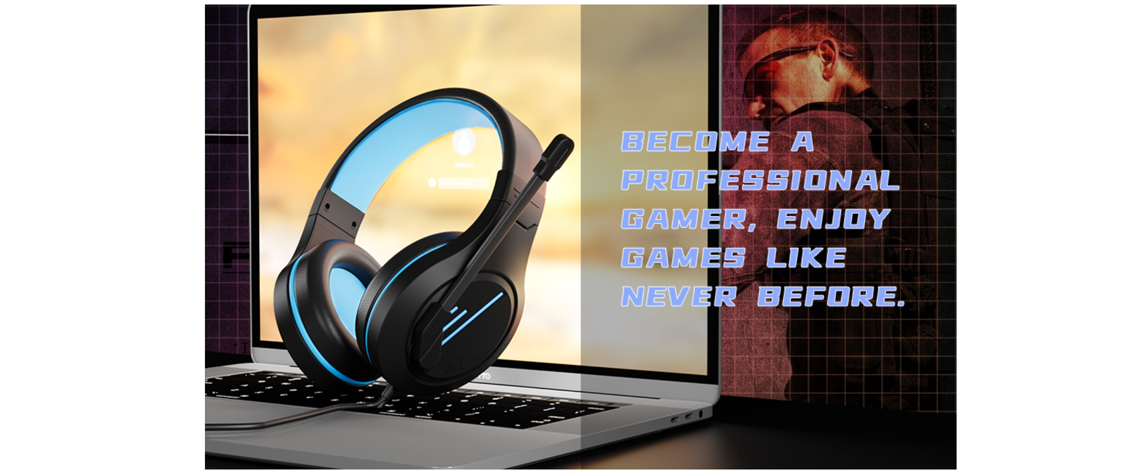 Anivia MH601X headset on laptop