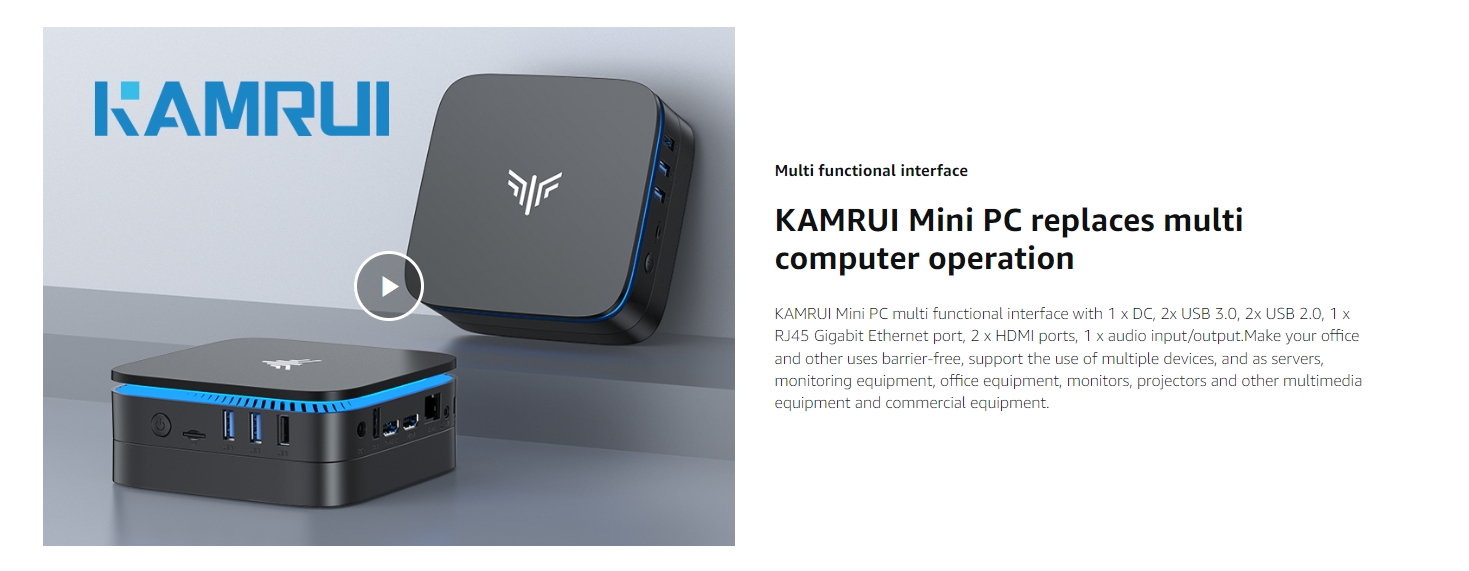 KAMRUI AK1 Plus Mini PC, Intel 12th Gen N95(up to 3.4GHz) Mini  Desktop Computers, 16GB DDR4 RAM 512GB M.2 SSD Micro Computer Tower Support  4K UHD, Dual Wi-Fi, BT 4.2 for
