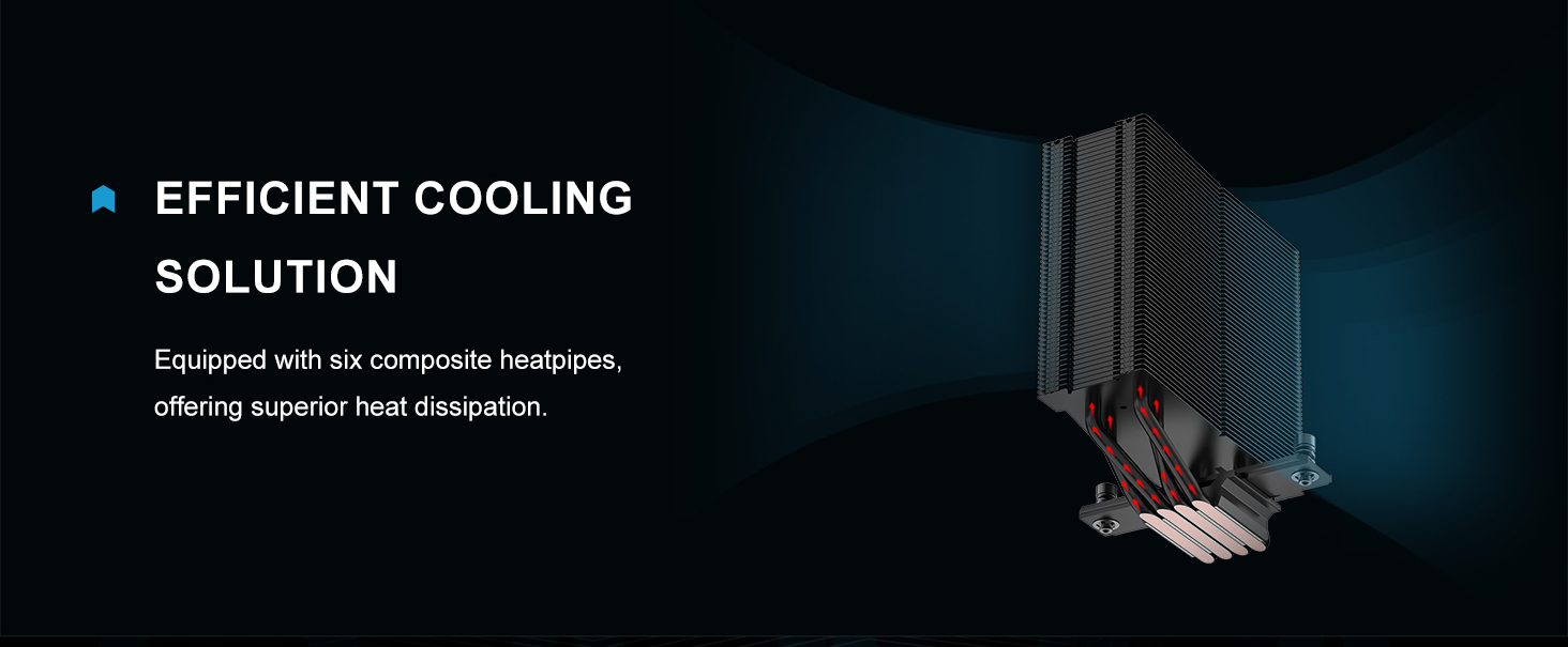 SAMA A40 Single-Tower CPU Air Cooler Black