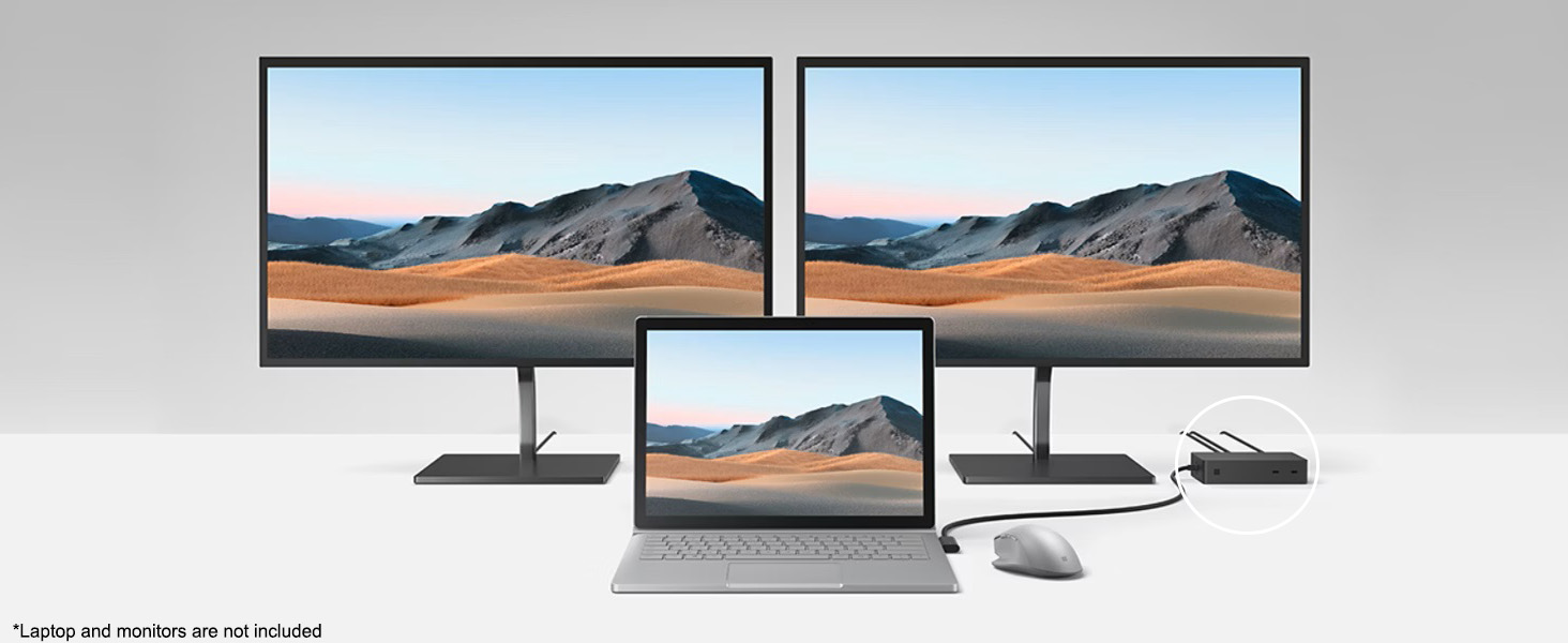 Microsoft Surface Dock 2, 9-in-1 Docking Station with Max 199W