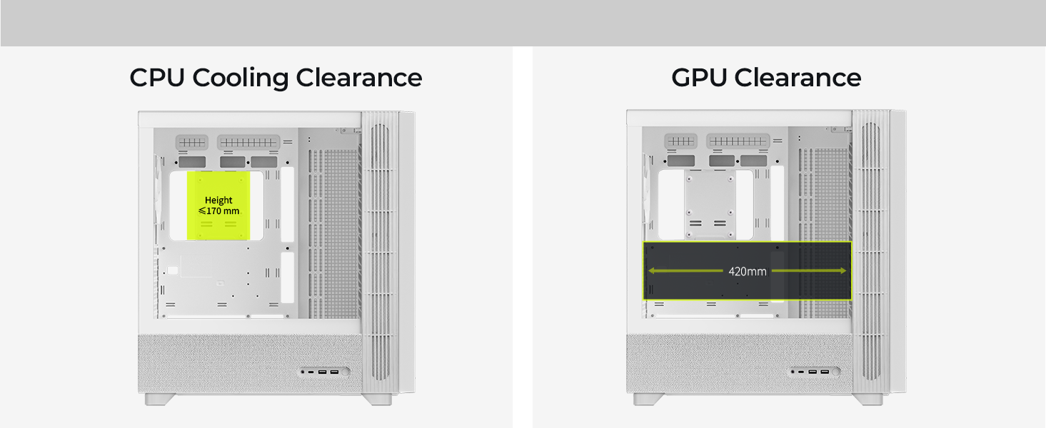 TRYX FLOVA White Mid-Tower Fabric Crafted ATX PC Case CPU/GPU Clearance
